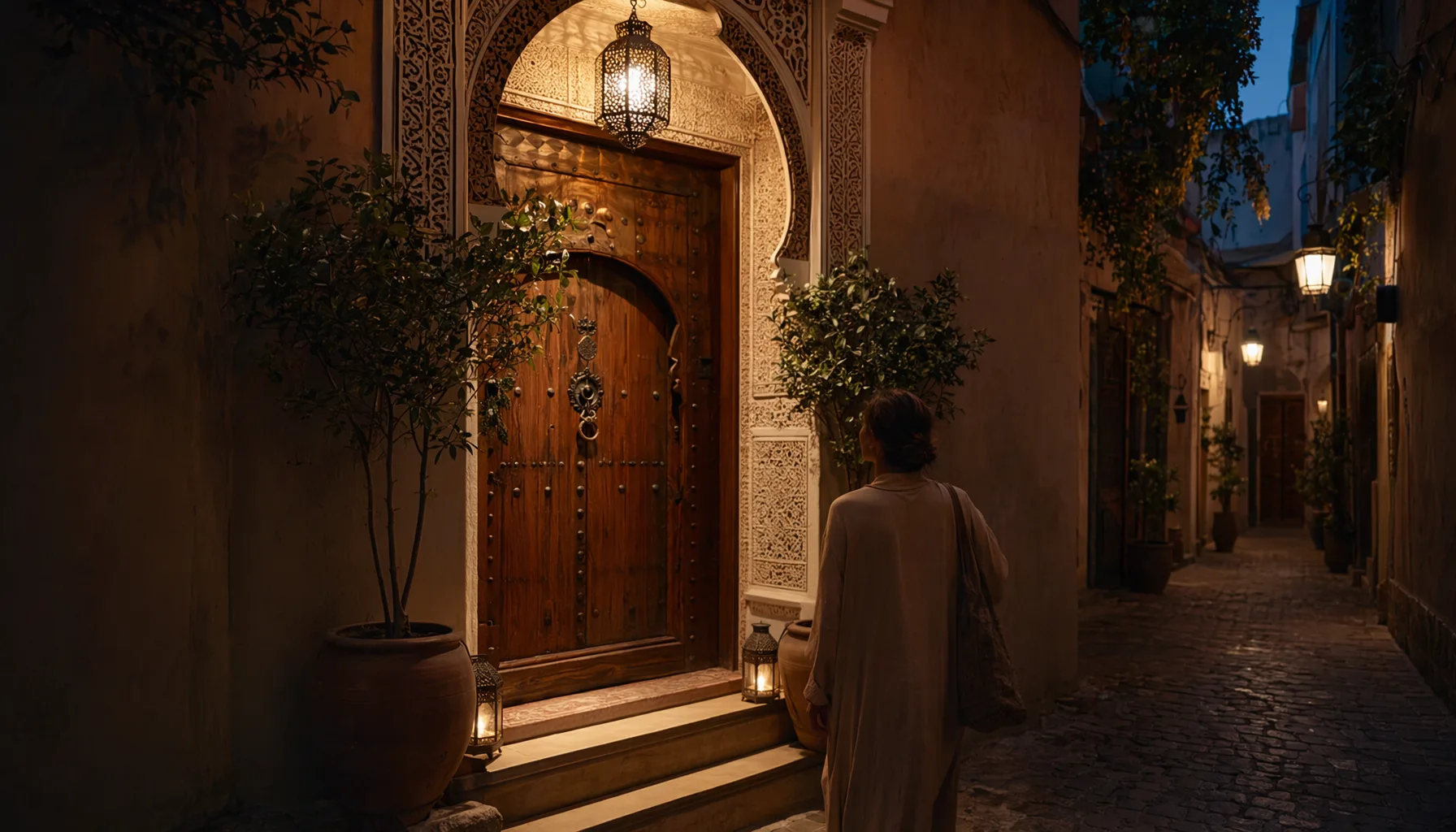 Narrow alley in the Marrakech medina